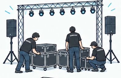 イベント会場の設営・機材仕込み